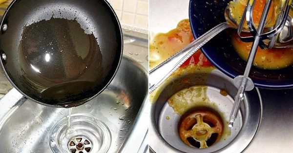 Mảng bám thức ăn làm tắc ống nước