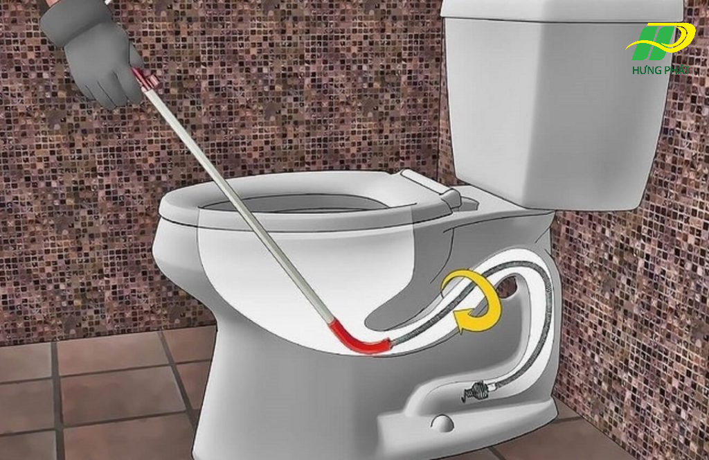 Thông nghẹt cống ngầm bằng dây lò xo