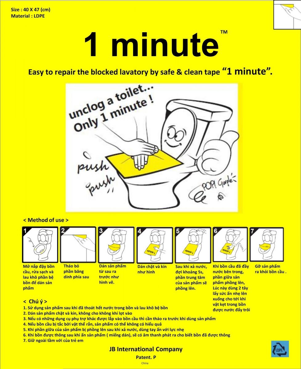 Miếng dán thông bồn cầu giá rẻ