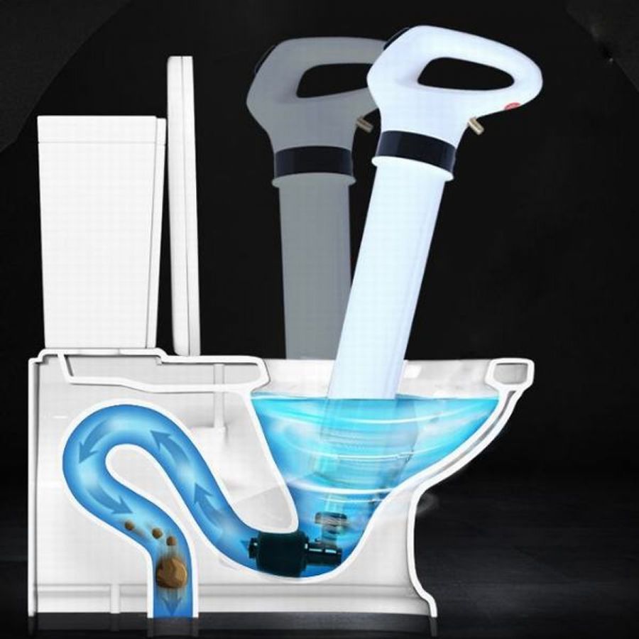 Th&ocirc;ng bồn cầu bị nghẹt bằng s&uacute;ng th&ocirc;ng bồn cầu