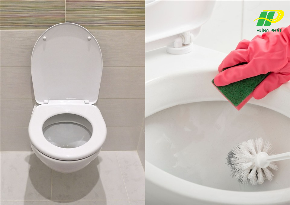 Phải cọ rửa bồn cầu đúng cách hạn chế tình trạng ố vàng