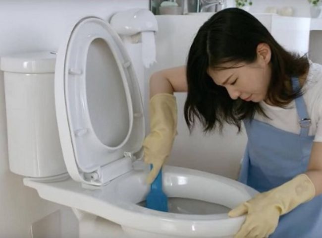 Không tẩy bồn cầu thường xuyên sẽ dẫn đến tình trạng ố vàng